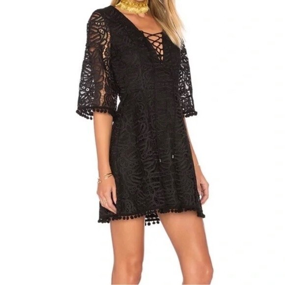 NWOT TULAROSA • Coal Lace Mini Dress in Onyx Size XS - Picture 2 of 7